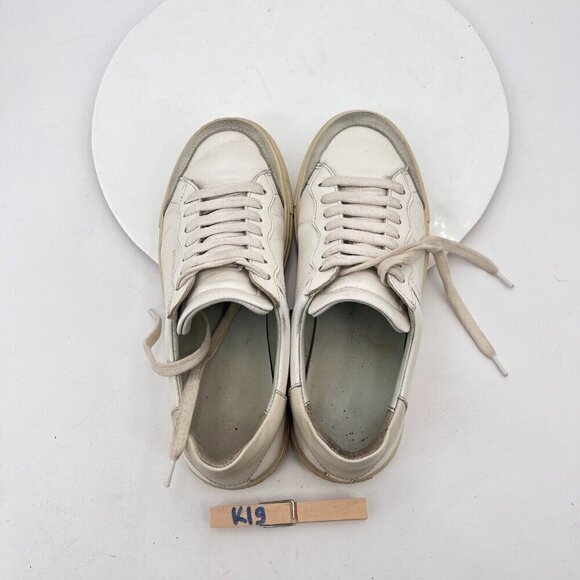 Axel Arigato Clean 90 Women Sz 7.5 White Leather Grey Suede Low Top Casual Shoes - Picture 11 of 14